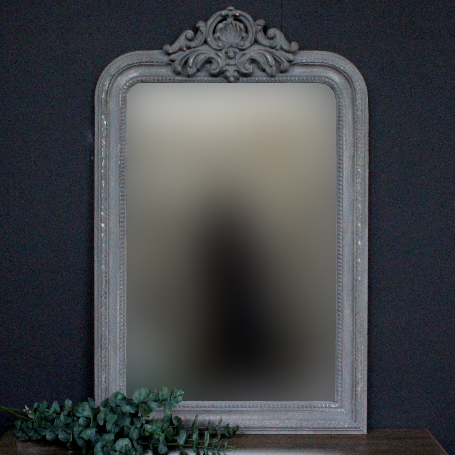 DANISH Grey French House Mirror