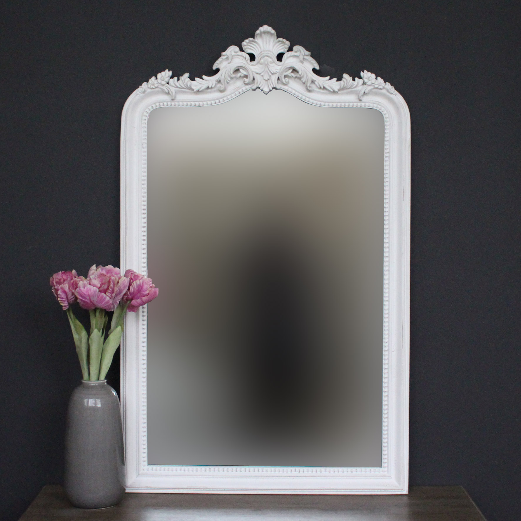 ANTIQUE WHITE Buckingham Mirror ANTIQUE WHITE Buckingham Mirror