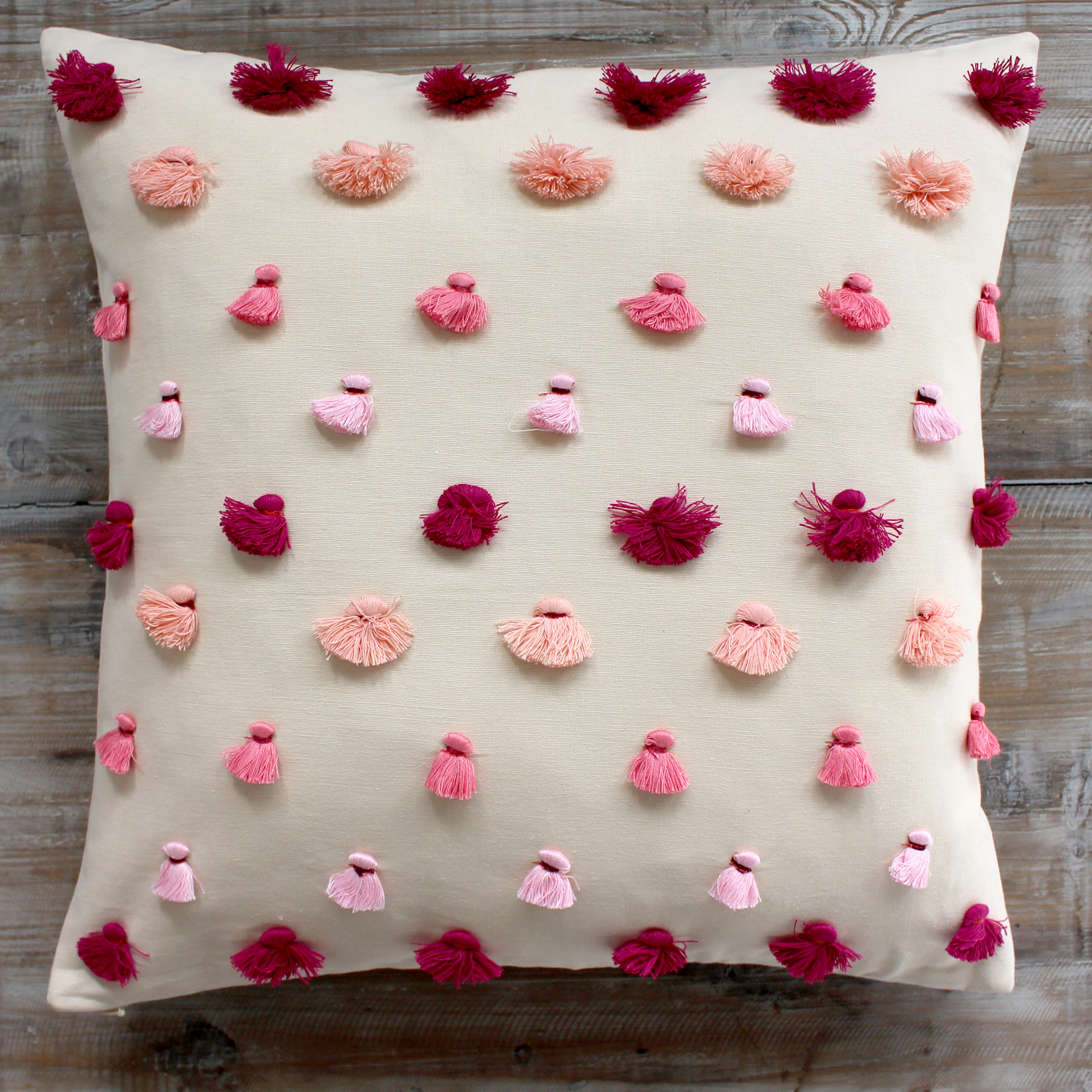 CARNIVAL TASSEL Ombre Pink Cushion CARNIVAL TASSEL Ombre Pink Cushion