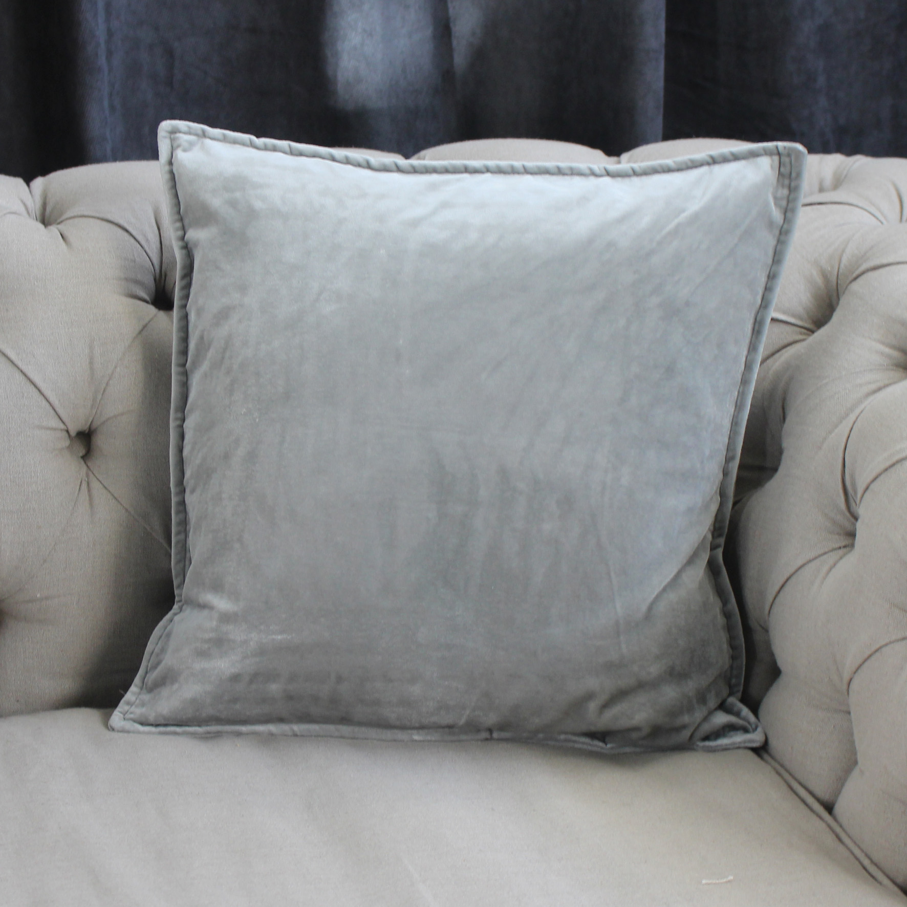 Silver Velvet Cushion