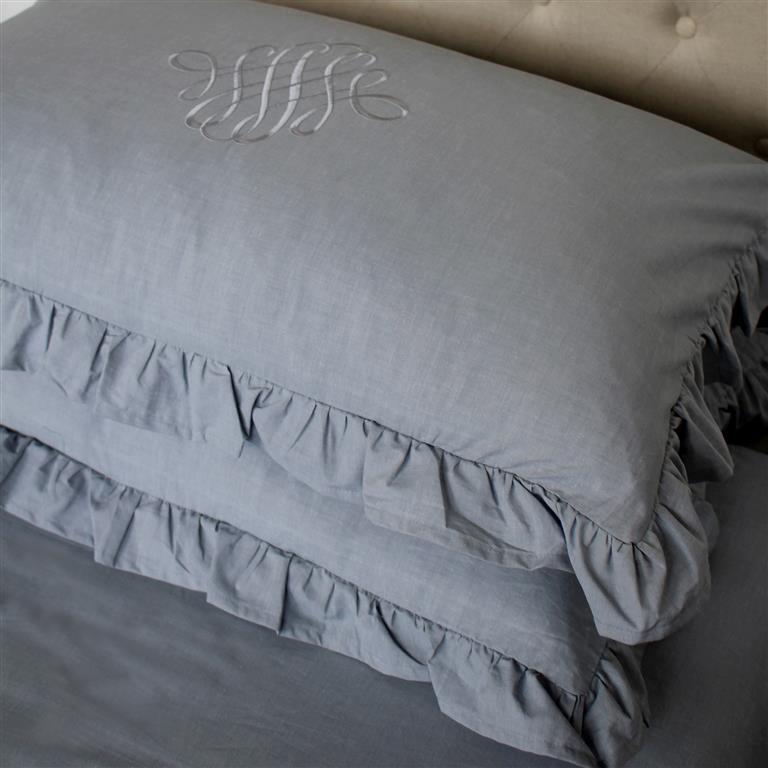Dove FRILL pillowcase - SET of 2