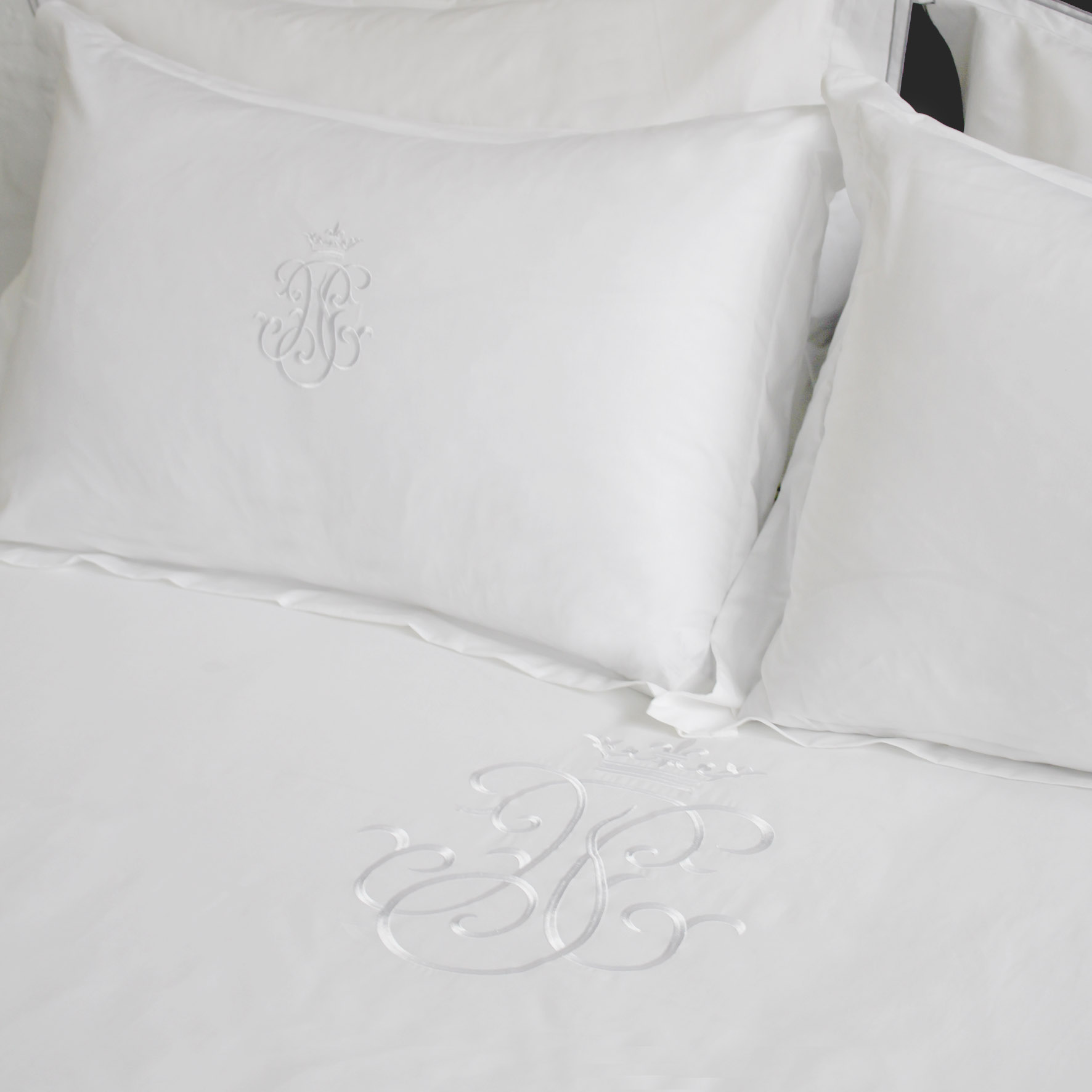 Royal Crown Embroidered Pillowcase SET