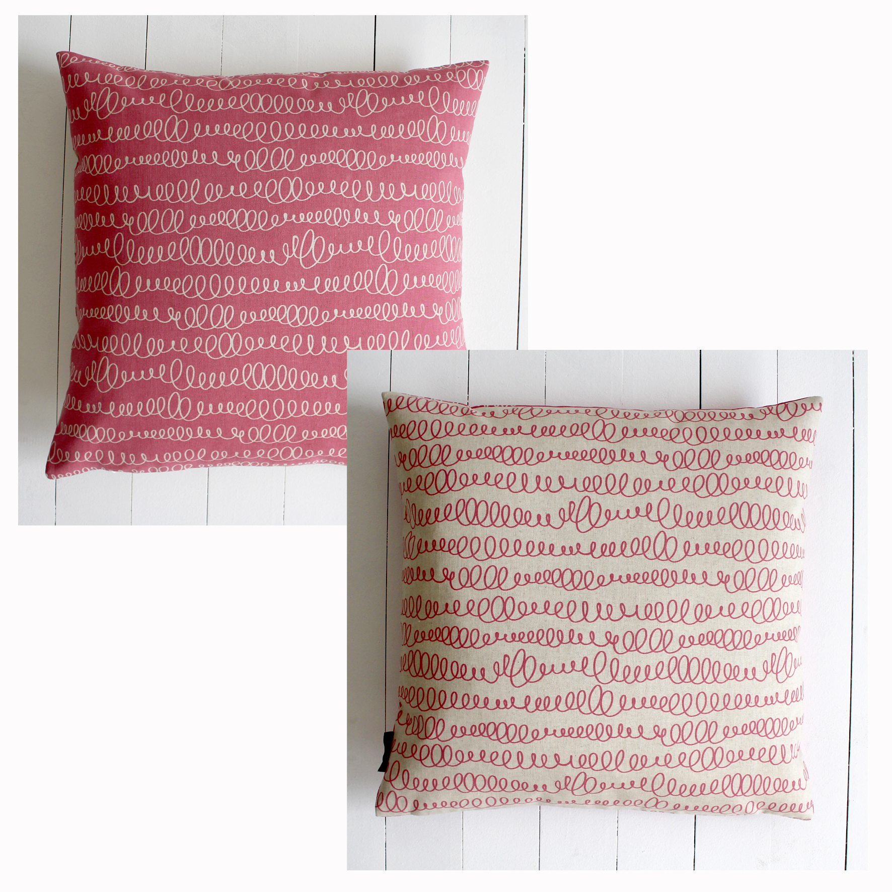 SCRIBBLE Pink Dark/Light Cushion